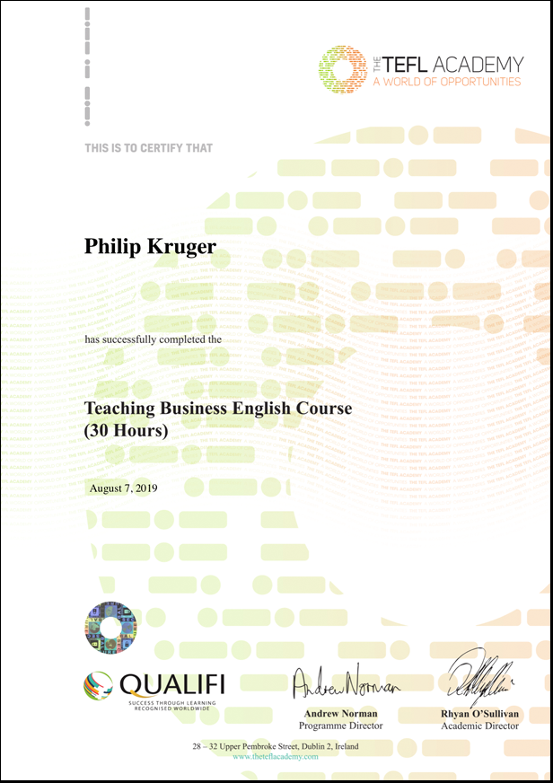 TEFL Business English Certificate